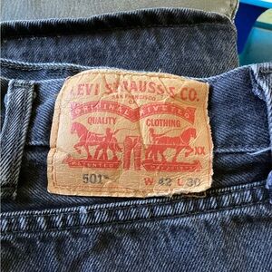 Levi's Men's Dark Black Straight Jeans